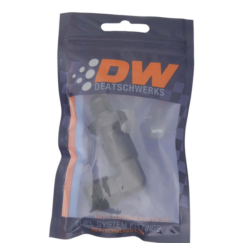 DeatschWerks 6AN Weibliche Flare-Swivel zu 6AN Männliche Flare 90-Grad-Bulkhead - eloxiert matt schwarz