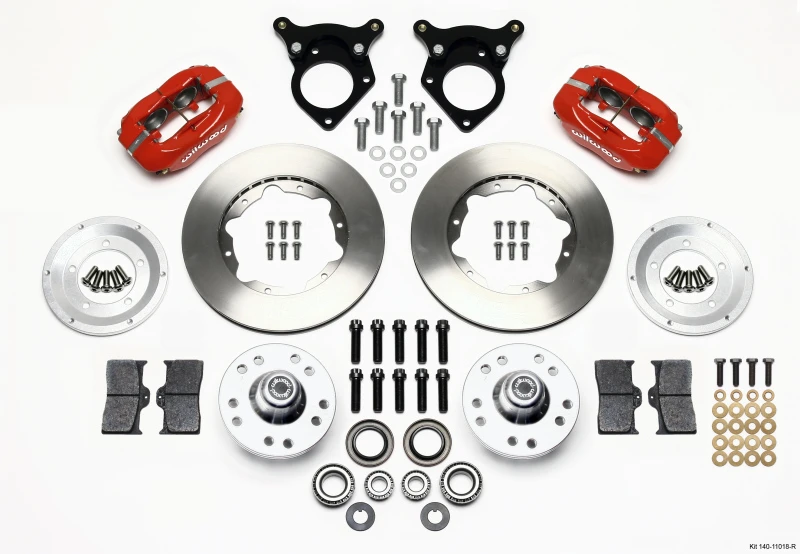 Wilwood Forged Dynalite Vorderrad-Kit 11,00 Zoll Rot 87-93 Mustang 5 Loch
