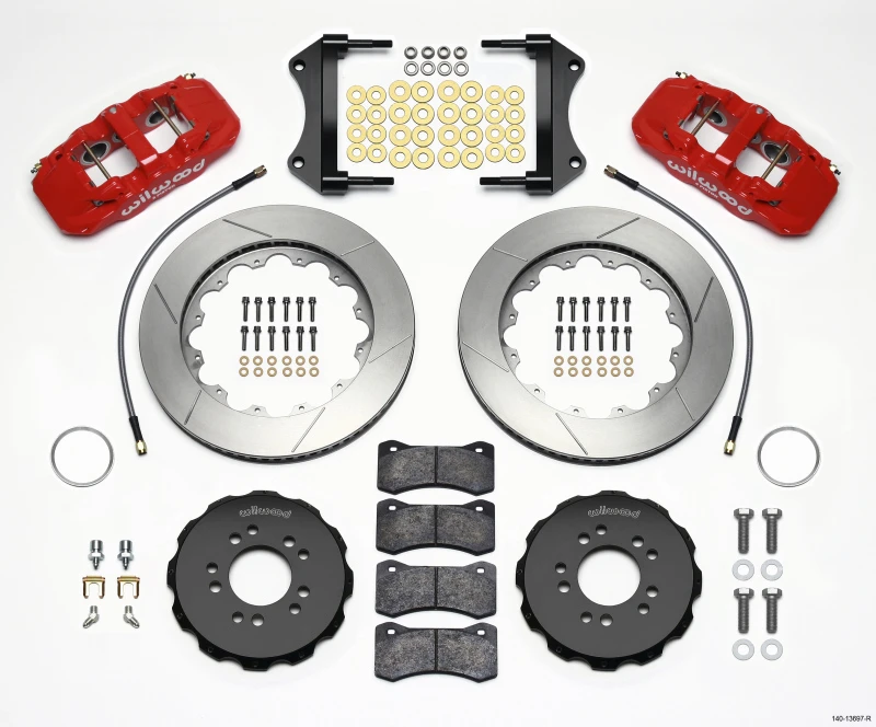 Wilwood AERO6 Front Hat Kit 14,25 Rot 2014- Corvette C7 mit Leitungen