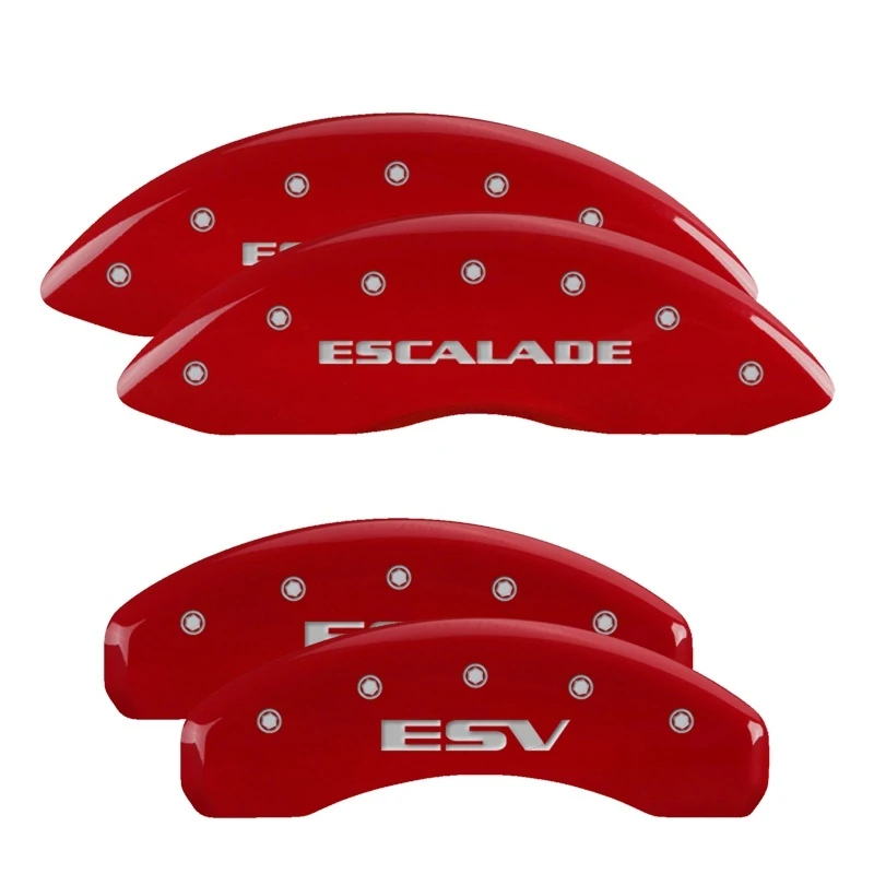 MGP 4 Bremse Caliper Abdeckungen Graviert Vorne Escalade Graviert Hinten ESV Rot lackiert silber ch