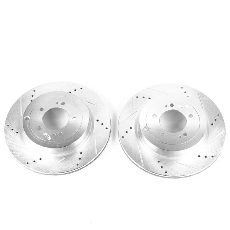 Power Stop Rear Evolution Drilled & Slotted Rotors - Pair for 2008 Mitsubishi Lancer
