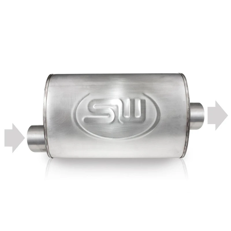Stainless Works 2 Zoll ID OFFSET-EINLAUF/ 2 Zoll OD MITTELAUSLAUF 4 Zoll x 8 Zoll