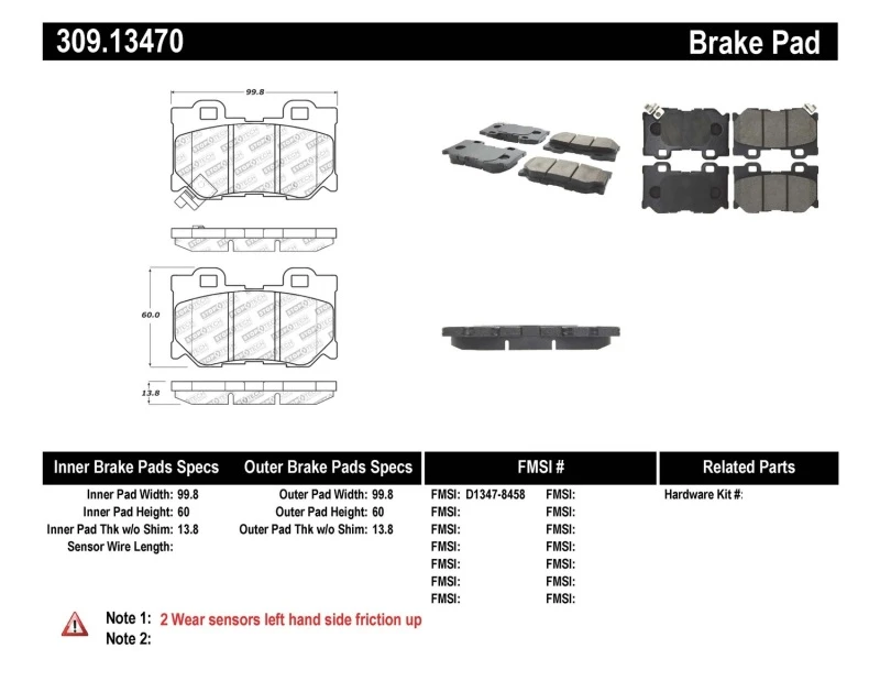 stoptech_309.13470-679504240d2f6 StopTech Performance 08-09 Infiniti FX50/G37 Rear Brake Pads