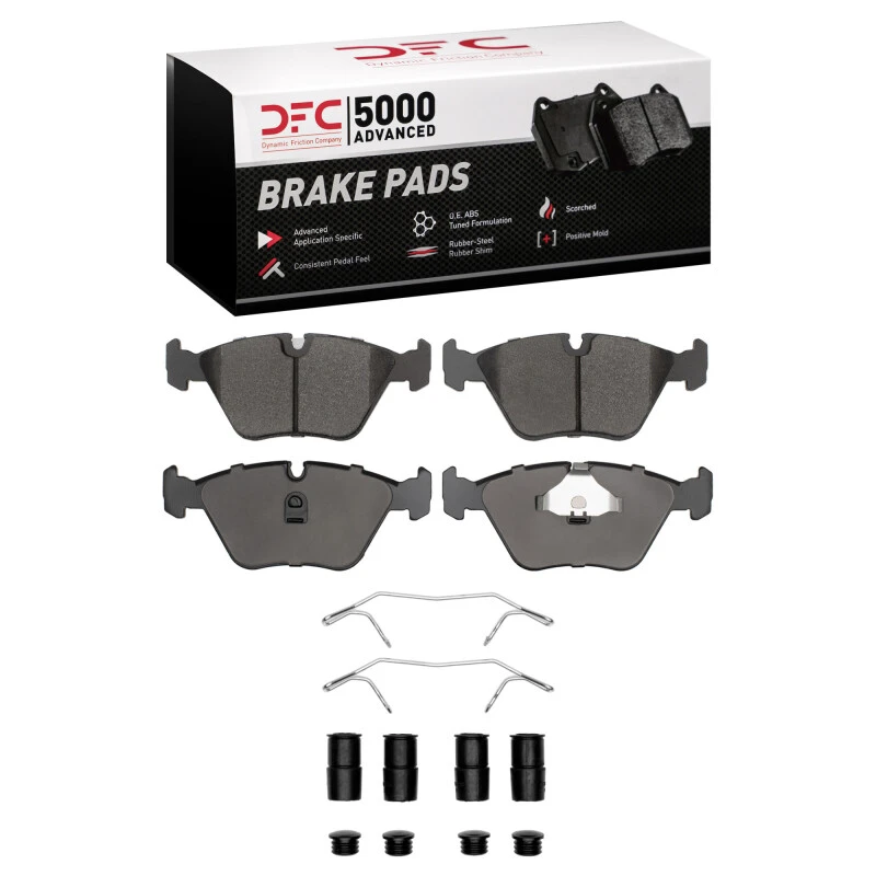 DFC 98-06 Jaguar XJ8 Front 5000 Advanced Low Metallic Brake Pads and Hardware Kit