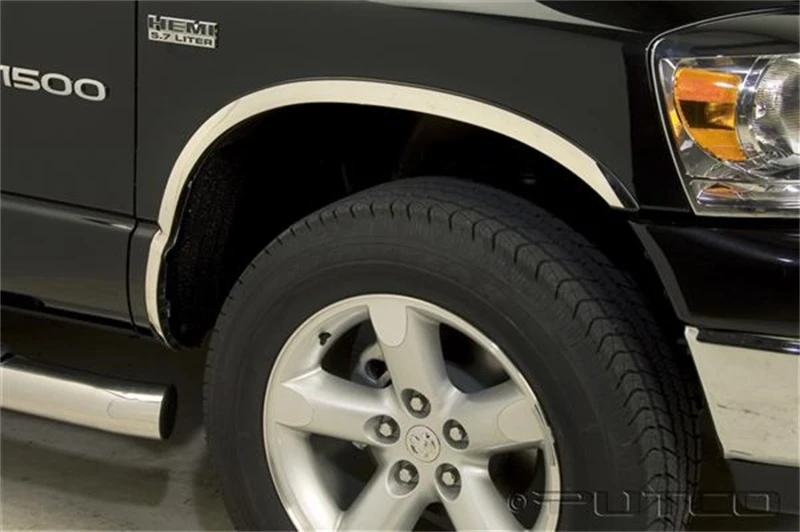 Putco 03-08 RAM Hemi (außer Dually) - Vollständiger Edelstahl-Fender-Trim