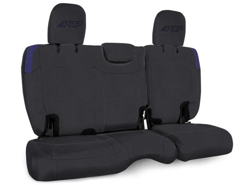 PRP Jeep Wrangler JL Rear Bench Covers - 2 door - Black/Purple