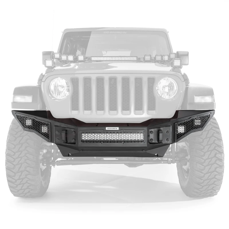Go Rhino 07-20 Jeep Wrangler JL/JLU/JK/JKU/Gladiator JT Rockline Vollbreite Stoßstange