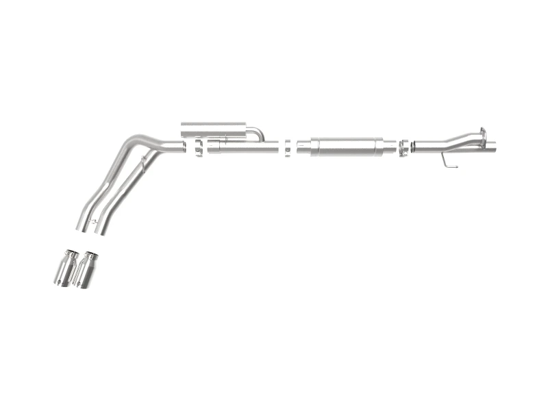 aFe Rebel Series 3 Zoll 409 SS Kat-Back Auspuff mit polierten Endrohren 17-20 Ford F-250 V8 6,2L