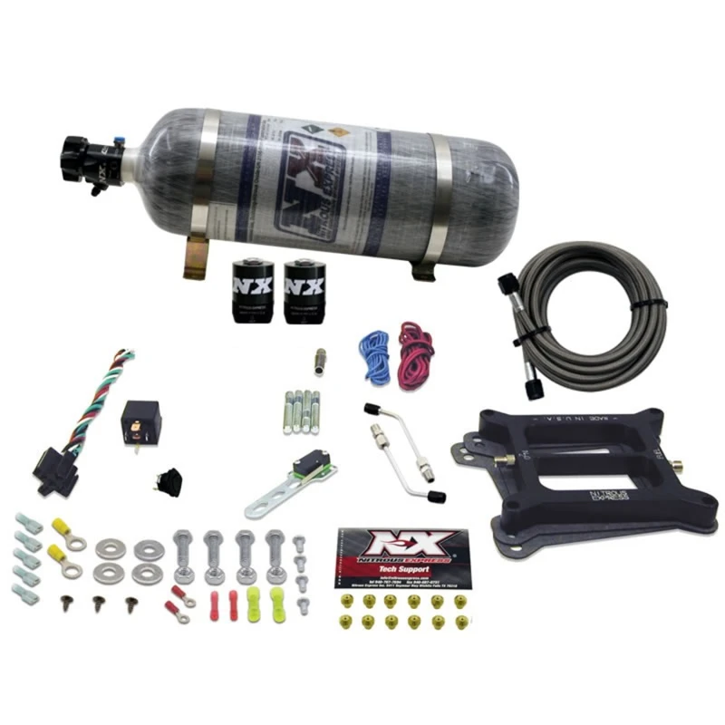 Nitrous Express 4150 4-BBL/Alkohol Nitrous Kit (50-300PS) mit Composite-Flasche