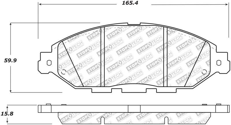 stoptech_305.16490-6794e23a75253 StopTech 13-19 Nissan Pathfinder Street Select Brake Pads - Front