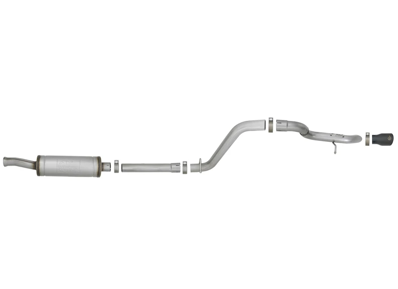 aFe MACH Force-Xp Axle-Back Hi-Tuck Exhaust System w/Black Tip 18-19 Jeep Wrangler (JL) V6 3.6L