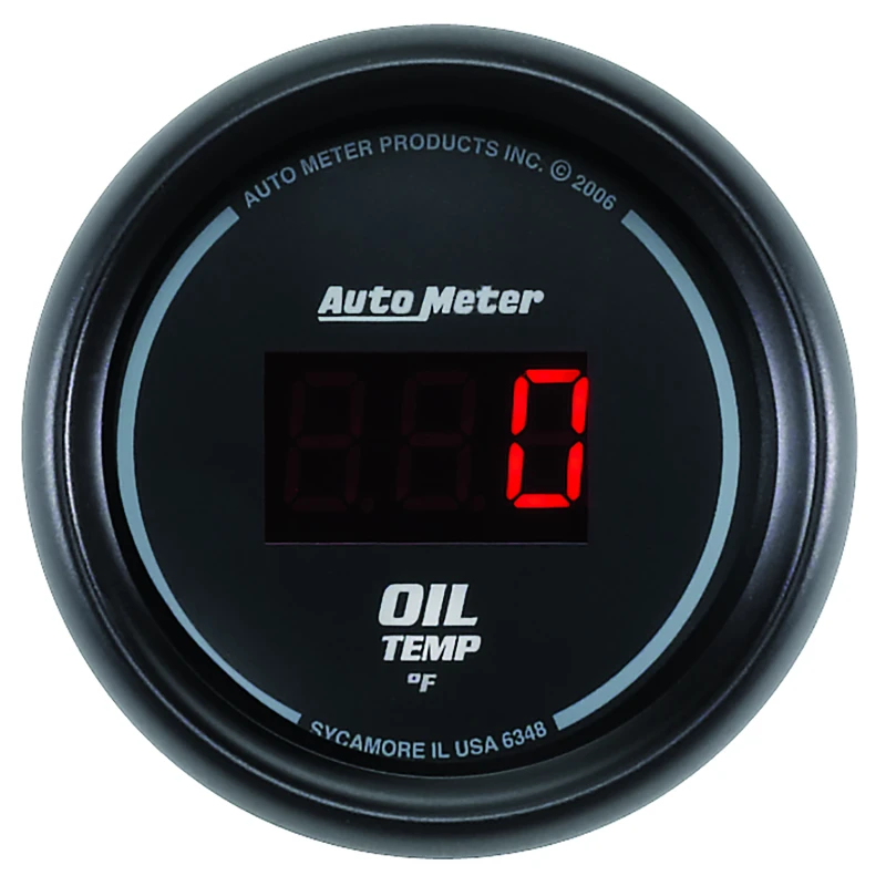 Autometer Black 0-400F Digital Oil Temp Gauge