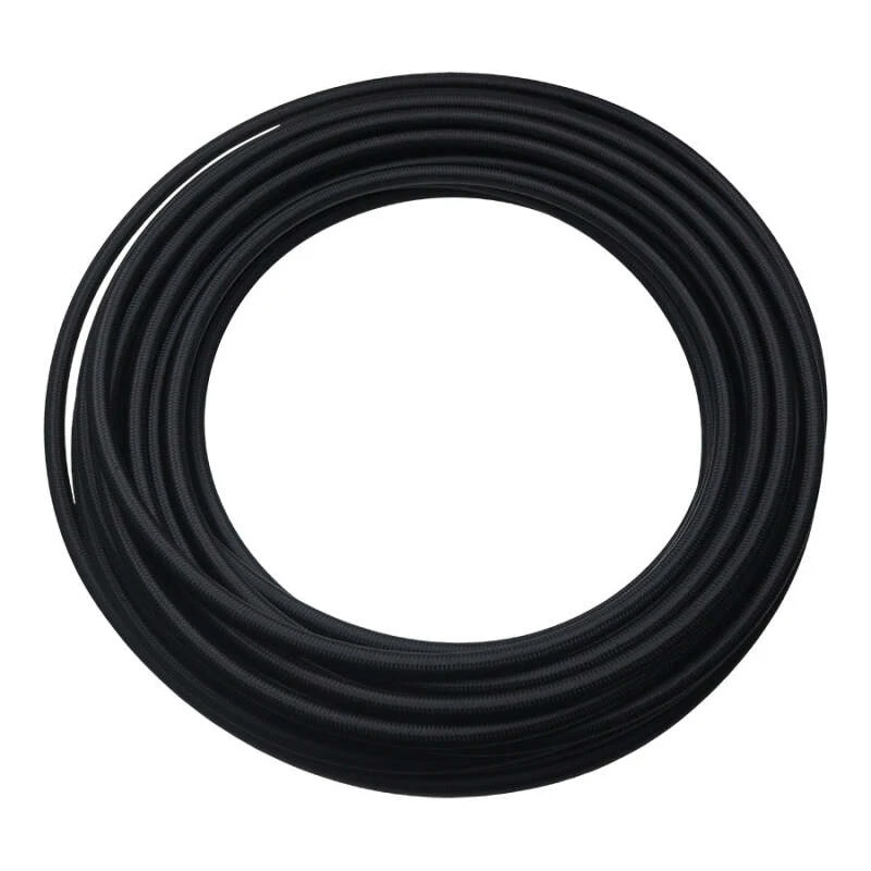 DeatschWerks 6AN Schwarzes Nylon-Geflecht-PTFE-Schlauch - 50ft