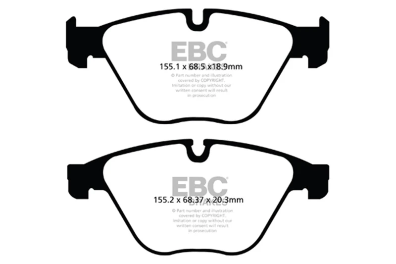EBC 10+ BMW 535i 3.0 Turbo (F10) Yellowstuff Front Brake Pads