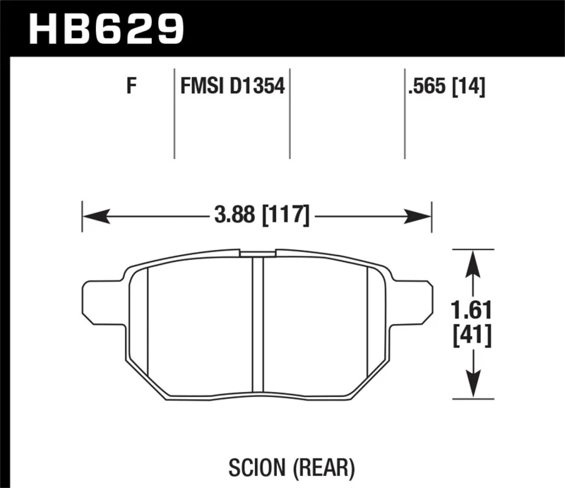 Hawk 08-15 Scion xB HPS 5.0 Hintere Bremsbeläge