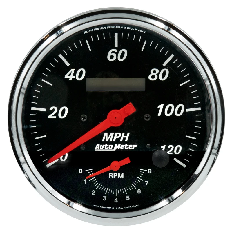 Autometer Designer Schwarzes Tach/Speedo 5 Zoll - 120mph & 8k RPM