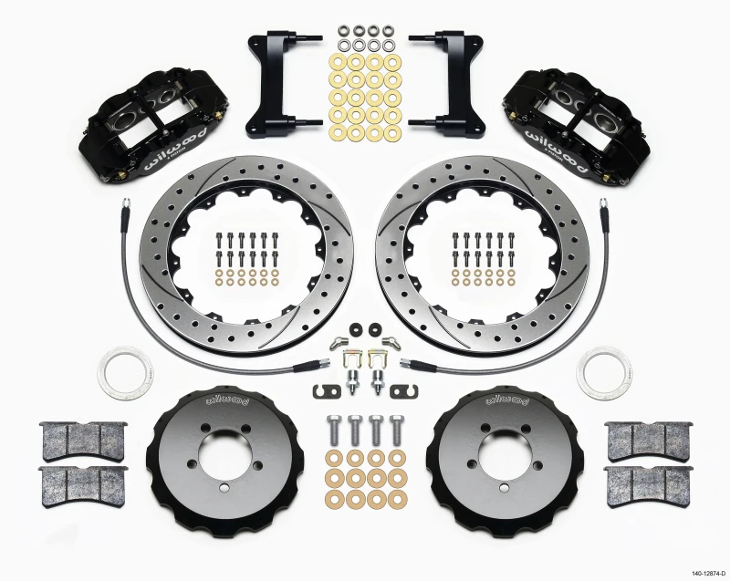 Wilwood Narrow Superlite 6R Vordere Hut Kit 13,06 Zoll gebohrt für 1999-2012 Subaru WRX mit Leitungen