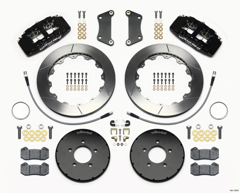 Wilwood Dynapro 6 Vordere Hut-Kit 12,88 Zoll 2005- Mazda 3 mit Leitungen