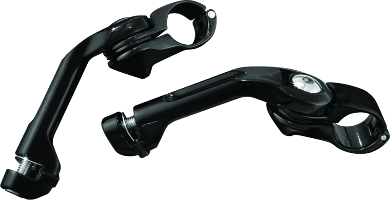 Kuryakyn Tour Tech 6in Back Arms With 1-1/4in Clamps Without Pegs Black