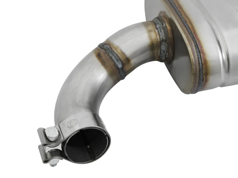 aFe MACHForce XP 2,5 Zoll 409 Edelstahl Auspuff-System mit schwarzen Endrohren für Ford Mustang I4-2.3L (t) 15-17