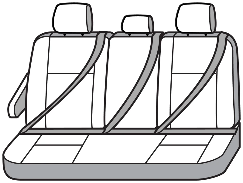 Covercraft 15-26 Ford Transit Polycotton SeatSaver Custom Second Row Seat Covers-Taupe
