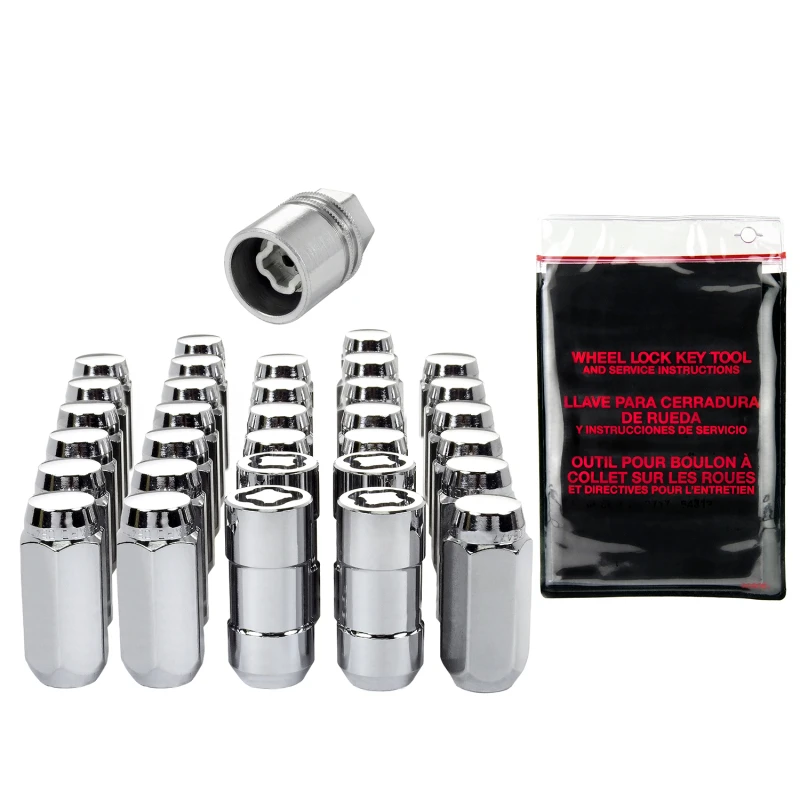 McGard 8-Lug-Hex-Installationskit mit Sperren (Kegelsitzmutter) M14X1,5 / 13/16 Hex / 1,945in. L - Chrom