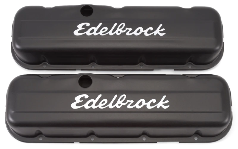 Edelbrock Ventildeckel Signature Series Chevrolet 1965 und später 396-502 V8 niedrig schwarz