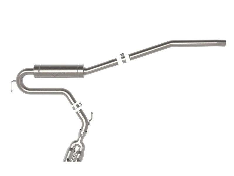 aFe 22-23 Ford Maverick EcoBoost L4 2.0L(t) Rebel-Serie 2-1/2 Zoll 304 SS Kat-Back mit polierter Spitze