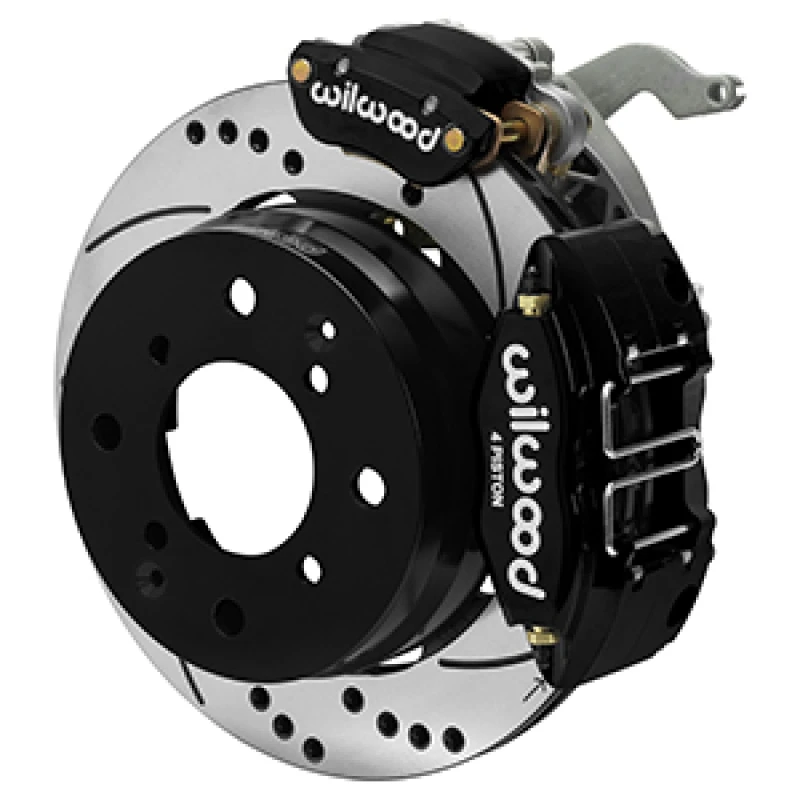 Wilwood 70-76 Porsche 914 Hintere Powerlite Bremse Kit Dilled & Slotted - Schwarz