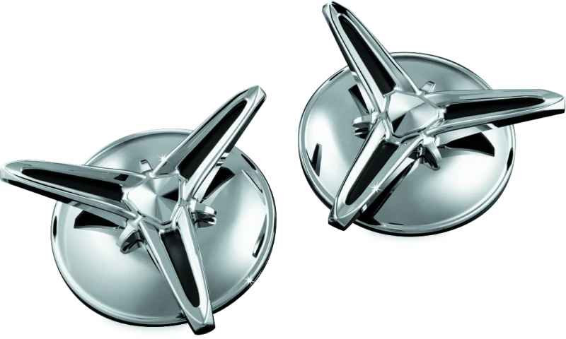 Kuryakyn Knock-Off Center Caps für Trikes Chrom