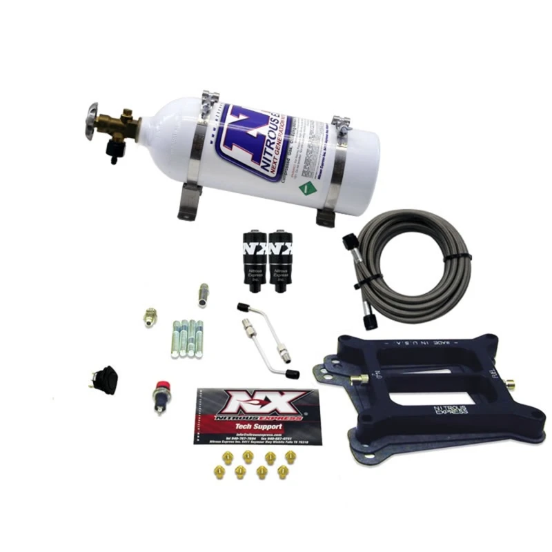Nitrous Express 4150 Hitman 4-BBL Nitrous Kit (100-200PS) mit 5lb Flasche