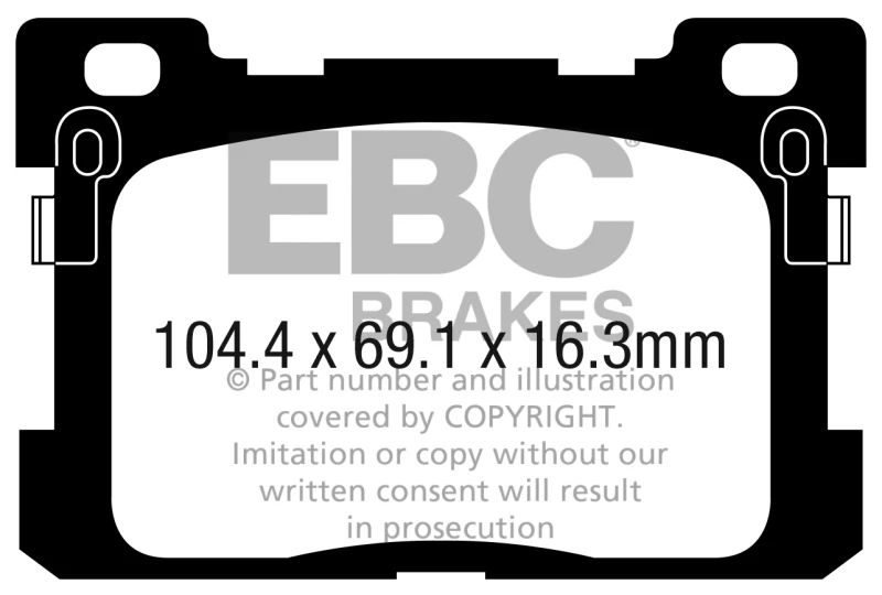 EBC 2017+ Genesis G90 5.0L Ultimax2 Rear Brake Pads