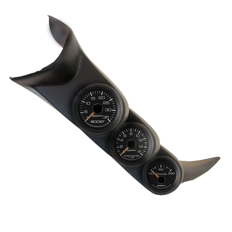 Autometer 01-06 Chevy Duramax Schwarzes Triple A-Pillar mit Lautsprecher-Messgerät-Kit
