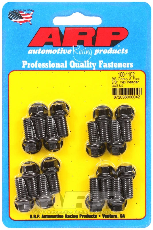 ARP Big Block Chevy & Ford 3/8in Hex Header Bolt Kit for Big Block Chevy & Ford