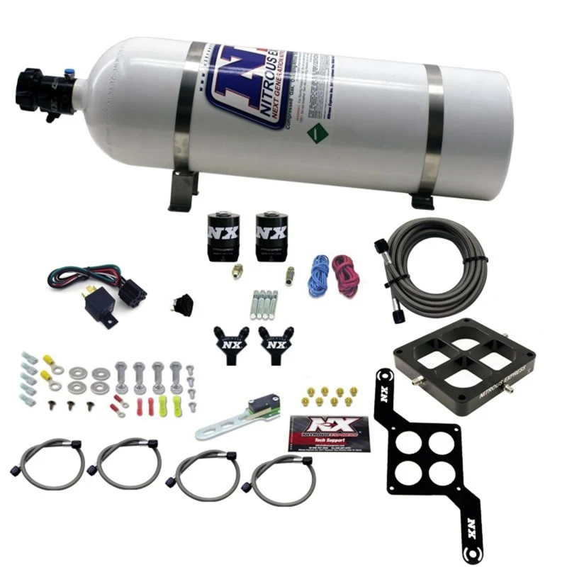 Nitrous Express Dominator Billet Crossbar Pro-Power Nitrous Kit (100-500 PS) mit 15lb Flasche