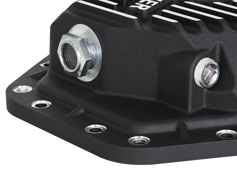 aFe Power Pro Ser Hinteres Differentialgehäuse Schwarz mit bearbeiteten Rippen 2017 Ford Diesel Trucks V8-6.7L(td) Dana M275-14