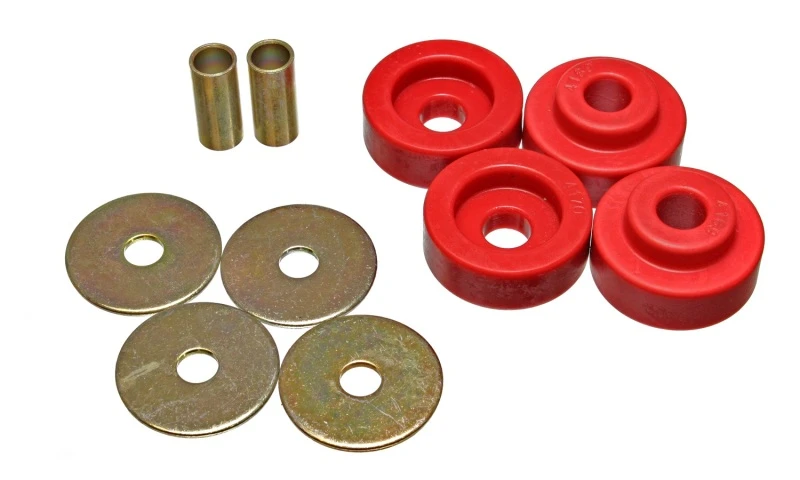 Energy Suspension 73-79 Chrysler B-Body Rote Torsionsstab-Querträger-Montagebuchsen-Set
