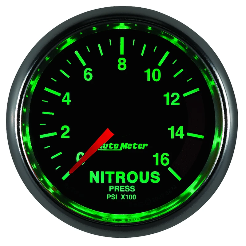 Autometer GS 2 1/16 Zoll 1600PSI Nitrous Brennstoffdruckmesser