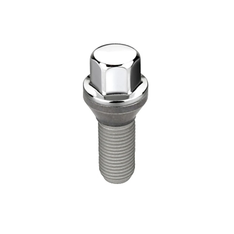 McGard Hex-Lug-Bolt (Kegel-Sitz) M12X1,25 / 17mm Hex / 22,0mm Schaftlänge (Box mit 50) - Chrom