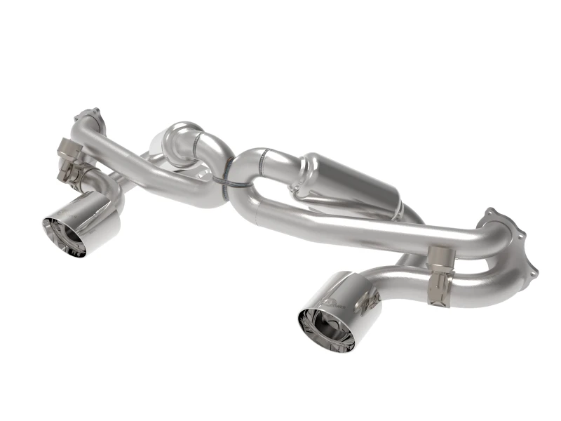 aFe MACHForce XP 2,25 Zoll-2,5 Zoll 304SS Auspuff Kat-Back 20-22 Porsche Cayman GT4 (718) - Polierte Spitzen