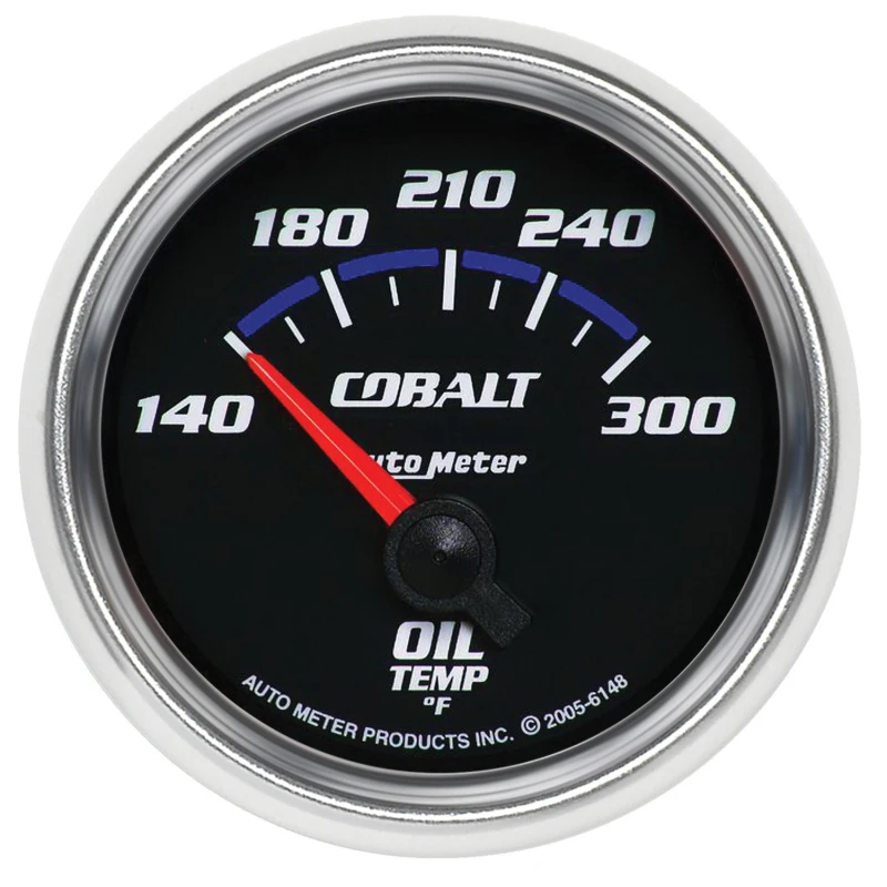 Autometer Cobalt 2 1/6in 140-300 Degree F Oil Temprature Gauge