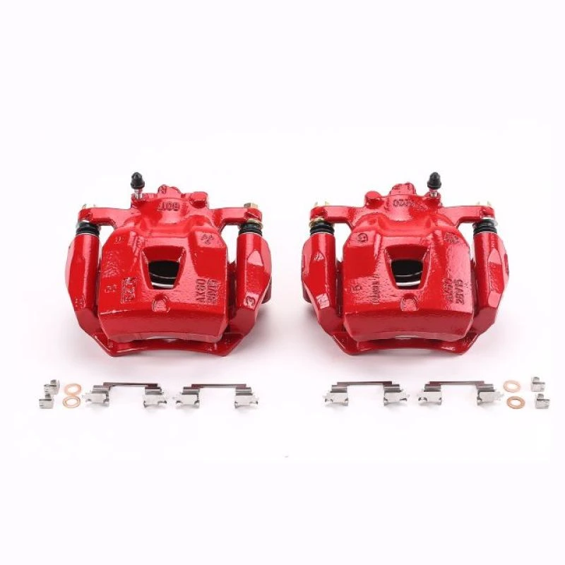 powerstop_S1974-67946000082f1 Power Stop 97-01 Lexus ES300 Front Red Calipers w/Brackets - Pair