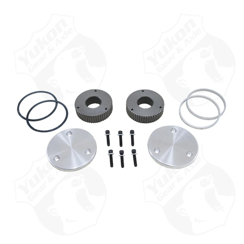 Yukon Hardcore Drive Flange Kit for Dana 60 with 35 Spline Outer Stubs, Non-Engraved Caps