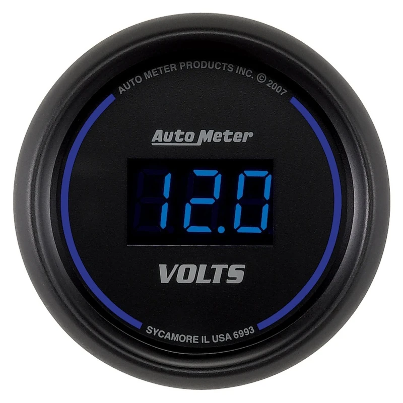 Autometer Cobalt Digital 52.4mm Black Voltmeter
