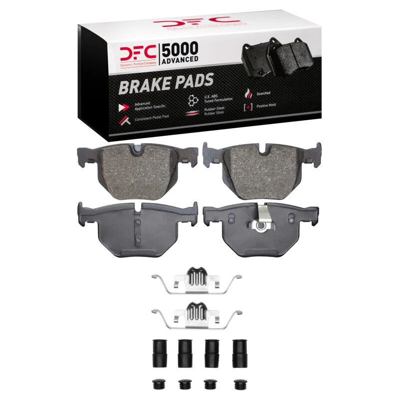 DFC 04-10 BMW 535xi Rear 5000 Advanced Low Metallic Brake Pads and Hardware Kit