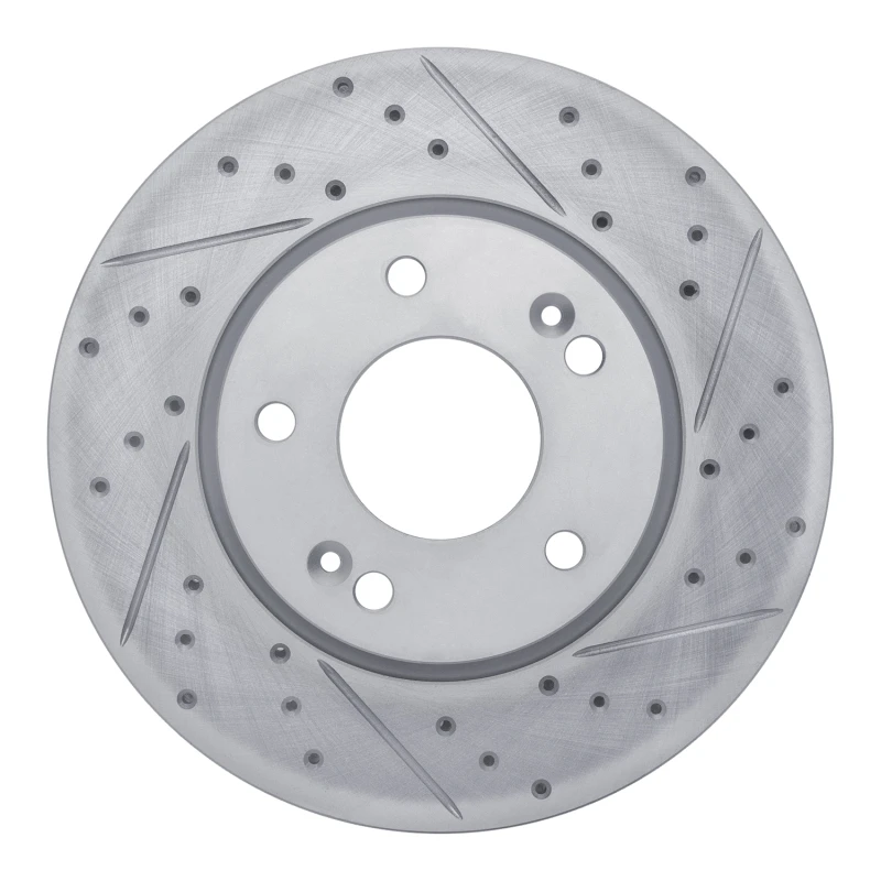 DFC 10-13 Kia Soul Front Right Drilled & Slotted Geoperformance Rotor