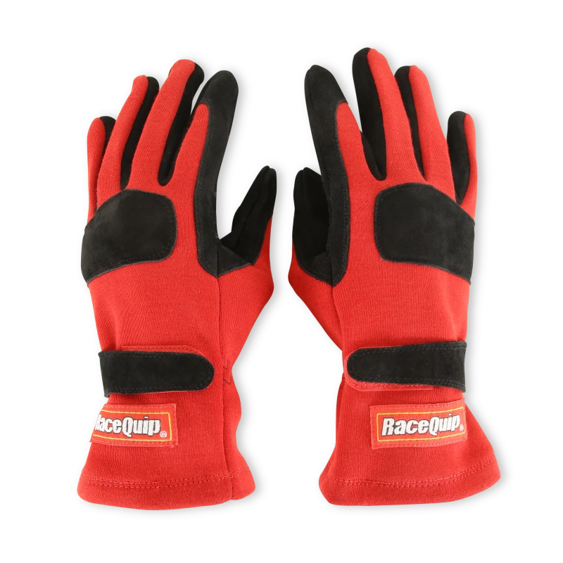 RaceQuip Rote 2-Lagen SFI-5 Handschuhe - Groß