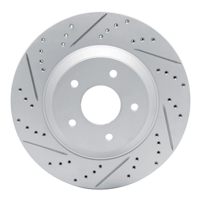 DFC 88-96 Chevrolet Corvette Right Front Drilled & Slotted Geoperformance Rotor