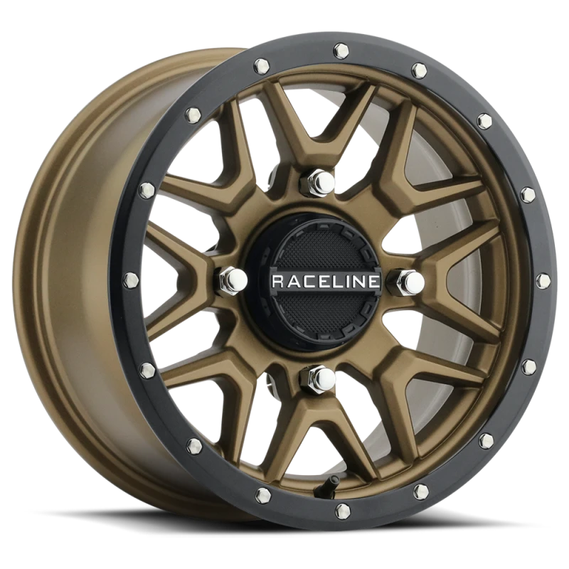 Raceline A94BZ Krank 15x7in / 4x137 BP / 10mm Offset / 110.18mm Bore - Bronze & Black Lip Wheel