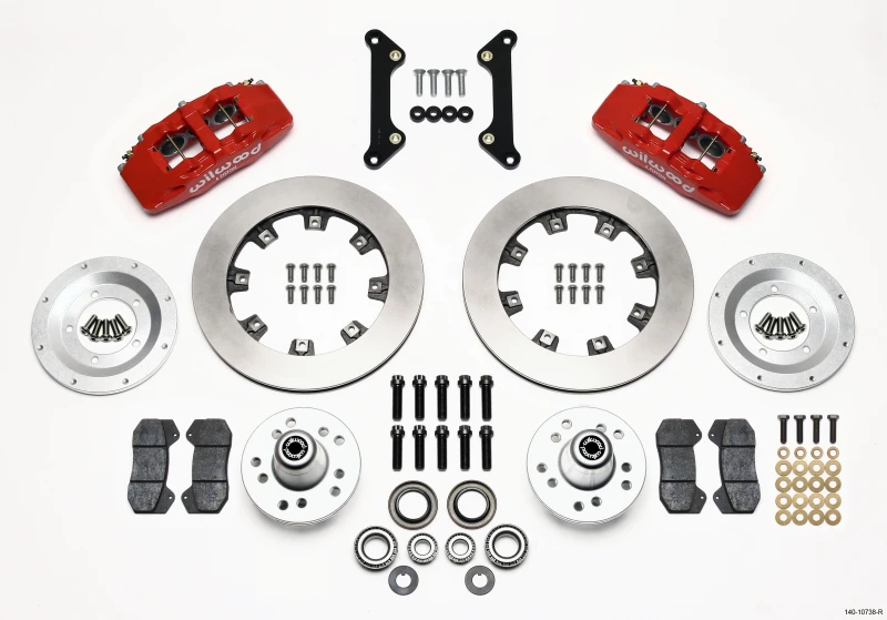 wilwood_140-10738-R-6795708936089 Wilwood Dynapro 6 Front Hub Kit 12.19in Red 70-78 Camaro